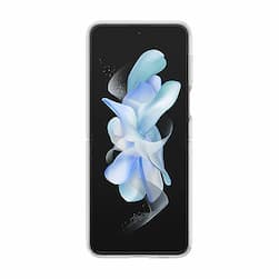 Чехол-накладка Samsung с кольцом для Galaxy Z Flip4, силикон, прозрачный— фото №2